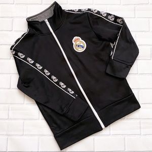 Real Madrid Official Zip Up Black Logo Jacket